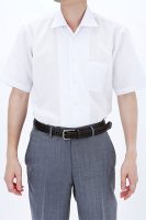 ozie|オジエ　レギュラーフィット・麻混・オープンカラー（開襟）半袖シャツ