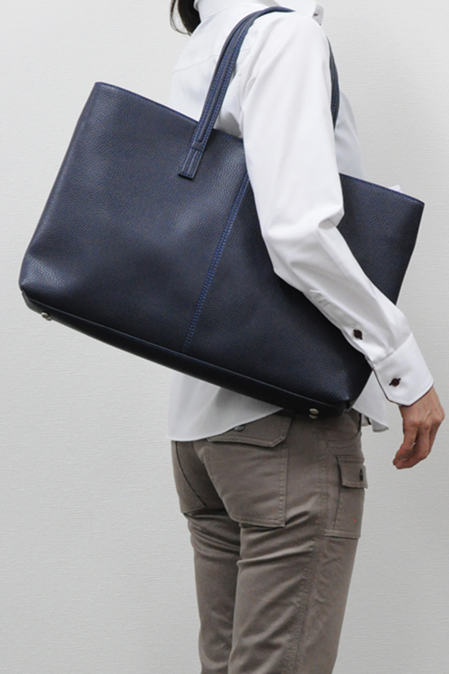 ozie|オジエ 本革トートバッグ　BG-F-KE31823-29-NAVYBLUE