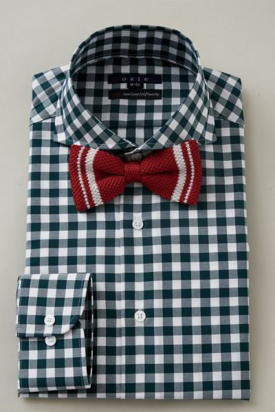 チェック柄シャツに蝶ネクタイ8070-e09c | シャツの専門店 ozie|オジエ