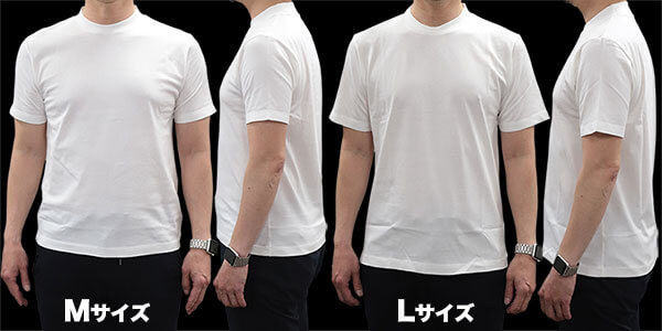 ozie|オジエ　Tシャツ・MとLの着用写真・9001-a04a