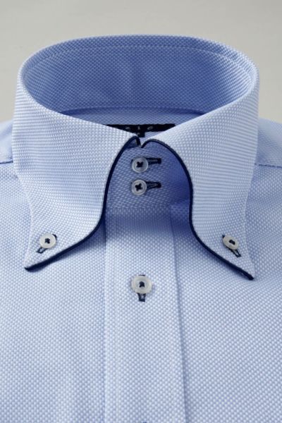 ozie|オジエ　襟高なドゥエボットーニシャツ