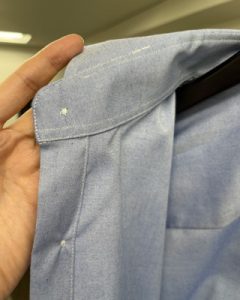 ozie|オジエ　オリゾンタルカラーの衿構造