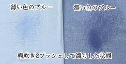 ozie|オジエ　汗シミ比較-薄い青と青