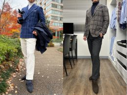 ozie|オジエ　スーツやジャケットにタートルネックセーターを合わせる②