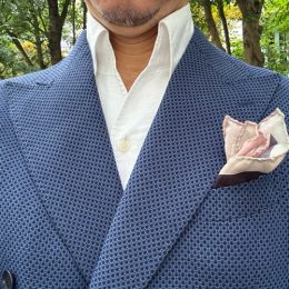 ozie|オジエ　ネイビージャケット+白シャツ+グレーパンツ2