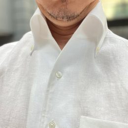 ozie|オジエ　オジエの麻シャツ・立ち襟2