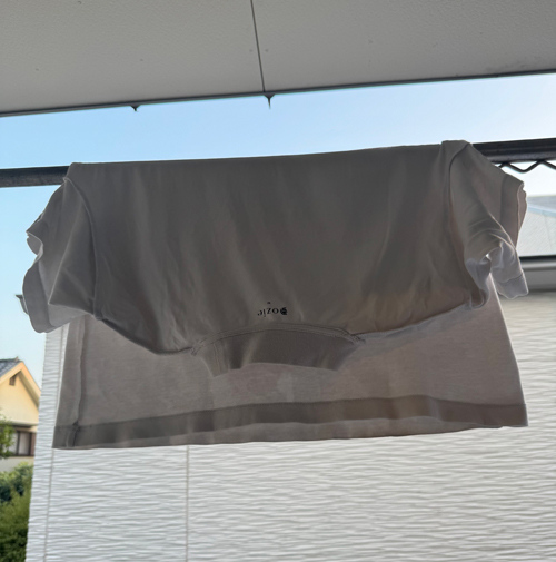 ozie|オジエ　Tシャツを半分に折って干す方法1