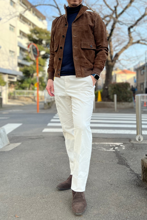 ozie|オジエ　タートルネックの上品カジュアルコーデ3