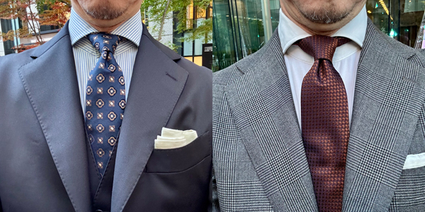 ozie|オジエ ノータイ&タイドアップ両用のホリゾンタルカラー・ウィンザーノットやセミウィンザーノット