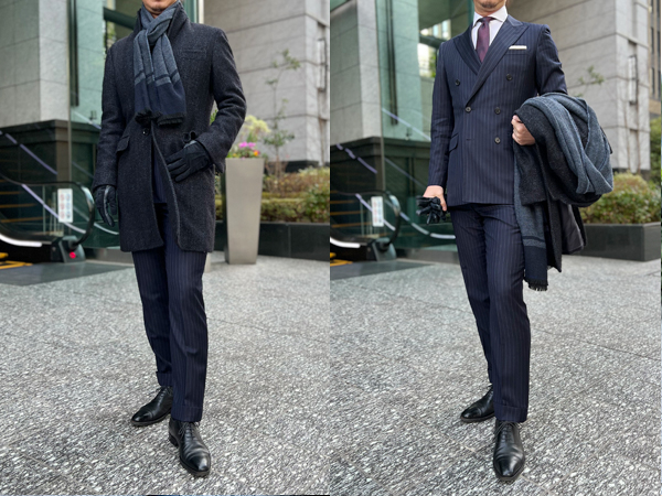 ozie|オジエ　ウールコートなどのビジネス用コート例2