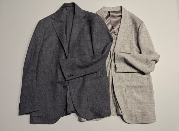 ozie|オジエ　肩パッドが入っていない、もしくは薄めで、  パッチポケットなどカジュアルなディテールのジャケット