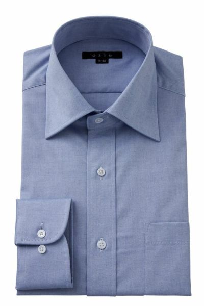 ozie|オジエ　ワイドカラー　定番　8023-L09A-3-BLUE