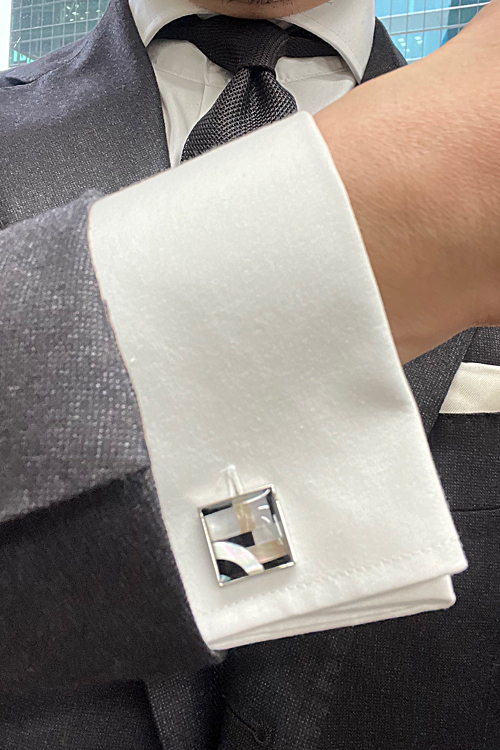 ozie|オジエ　ダブルカフスシャツ