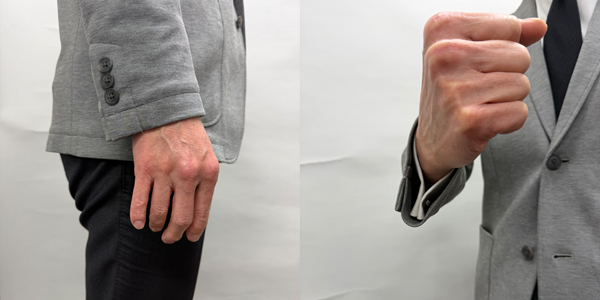 ozie|オジエ　ジャケットの袖幅が細い