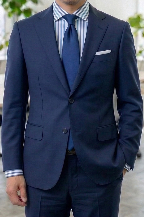 ozie|オジエ　無地スーツX柄シャツX無地ネクタイ