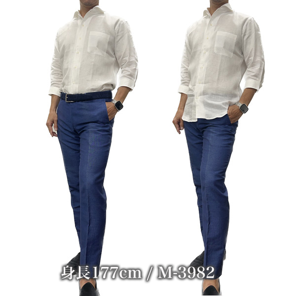 ozie|オジエ　オジエの麻シャツ着丈