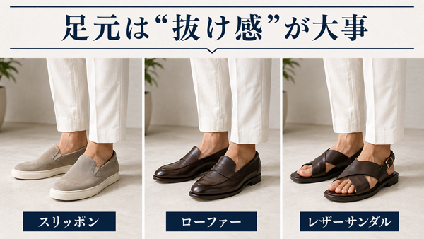 ozie|オジエ カプリシャツコーデにおすすめの靴