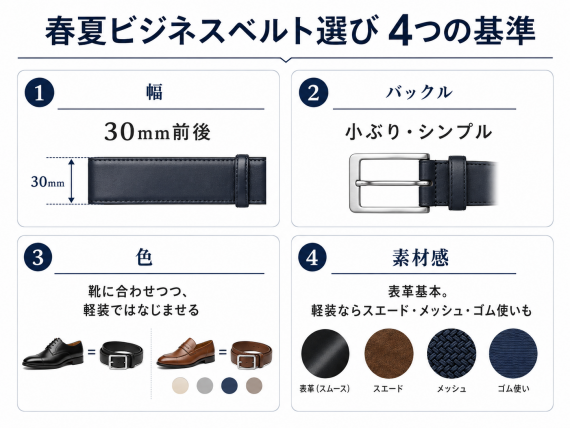 ozie|オジエ　春夏のビジネスベルト選び４つの基準