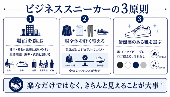 ozie|オジエ ビジネススニーカーの3原則