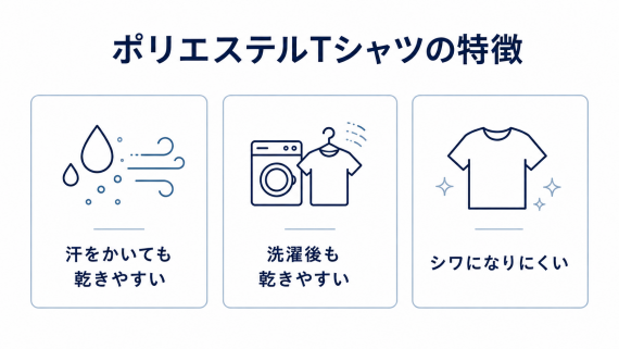 ozie|オジエ ポリエステルTシャツの特徴