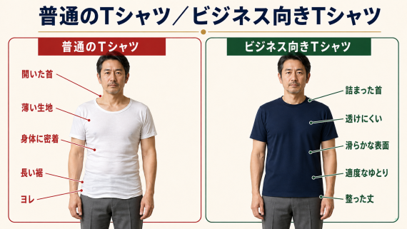 ozie|オジエ 普通のTシャツとビジネス向けTシャツ