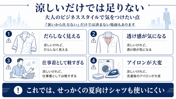 ozie|オジエ 夏のビジネススタイルで気を付けたい点