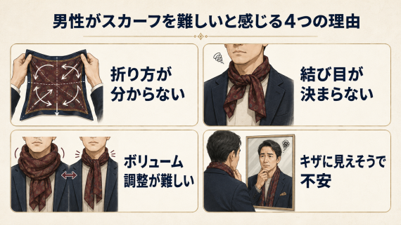 ozie|オジエ 男性がスカーフを難しいと感じる4つの理由