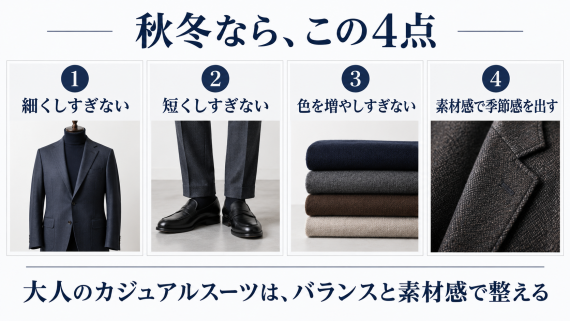 ozie|オジエ 秋冬のカジュアルスーツの着こなし―4つのポイント