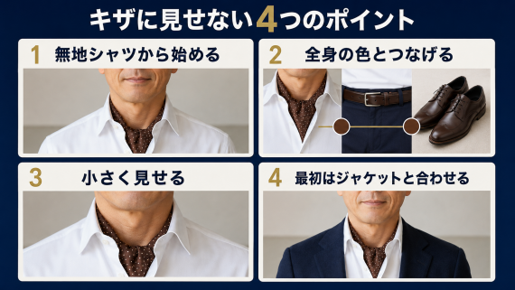 ozie|オジエ ミニネクタイ着用でキザに見せないポイント4つ-まとめ