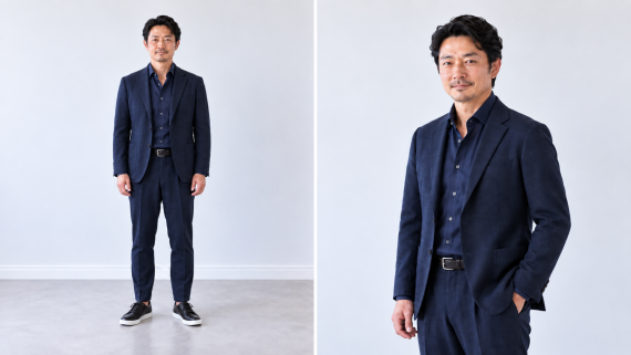 ozie|オジエ カジュアルスーツの着こなし・通常勤務・社内中心の日