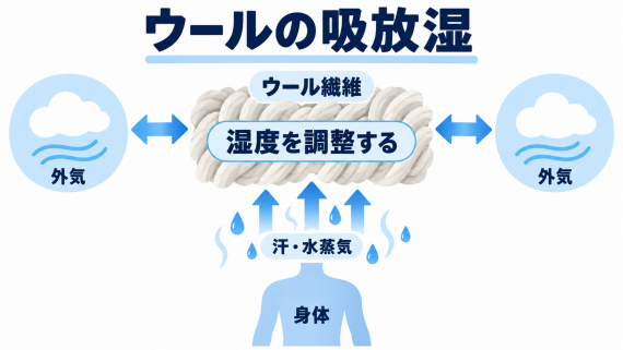 ozie|オジエ ウールの吸放湿