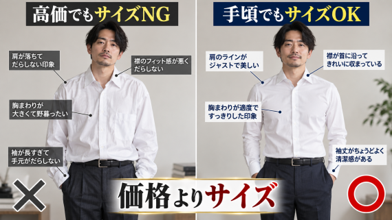ozie|オジエ シャツの価格よりサイズが大事