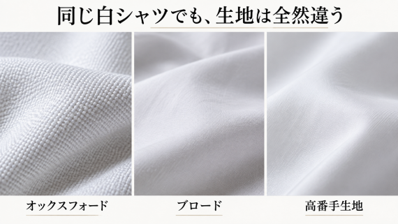 ozie|オジエ 同じ白シャツでも生地は全然違う